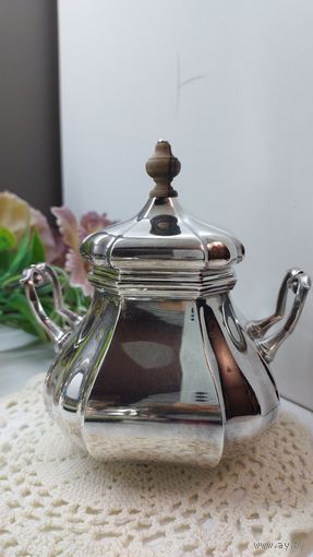 Сахарница серебряная, редкая форма. Сервиз. Клейма
