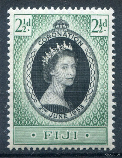 Британские колонии - Фиджи - 1953г. - коронация королевы Елизаветы II - 1 марка - полная серия, MNH [Mi 122]. #2-Bc-D-KS-3
