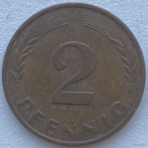 Германия 2 пфеннига 1962 г. G