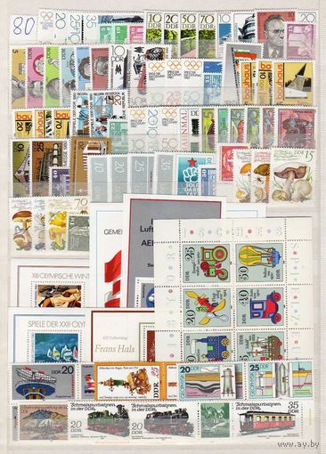 ГДР.ПОЛНЫЙ ЧИСТЫЙ  ГОДОВОЙ НАБОР (1980) БЕЗ НАКЛЕЕК !