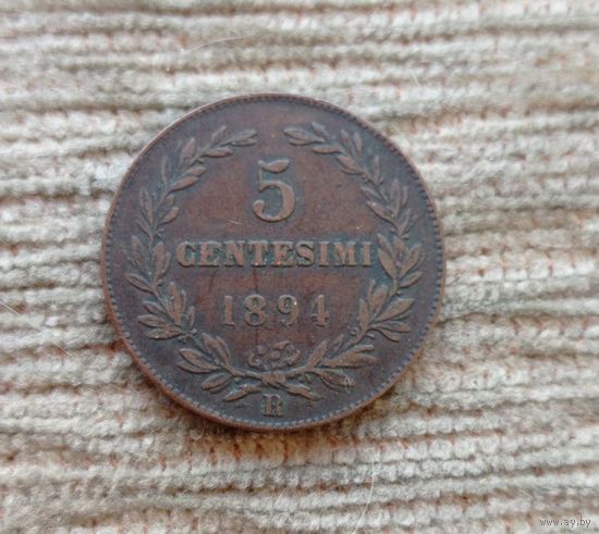 Werty71 Сан-Марино 5 чентезимо 1894