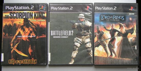 Игры ( 3 шт. ) для  Sony PlayStation 2  б/у набор 10
