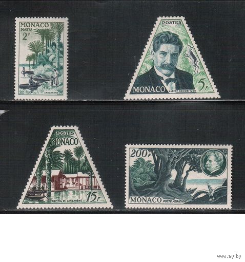 Монако-1955(Мих.492-495)  **   , Альберт Швейцер, Фауна (полная серия)