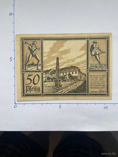 Нодгельд 50 пфеннигов Аума. Веймарская республика - 0202