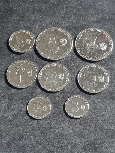 Эквадор (КОМПЛЕКТ)  8 шт 5, 10, 25, 50 сентаво 2023 Исторические личности Unc