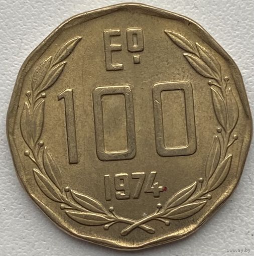 Чили 100 эскудо 1974 г.