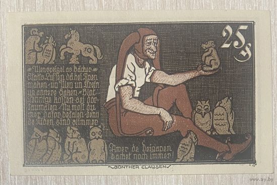 Нотгельд Брауншвейг 25 пфеннигов 1921 год. Веймарская республика