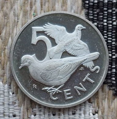 Британские Виргинские острова 5 центов 1973 года, UNC.