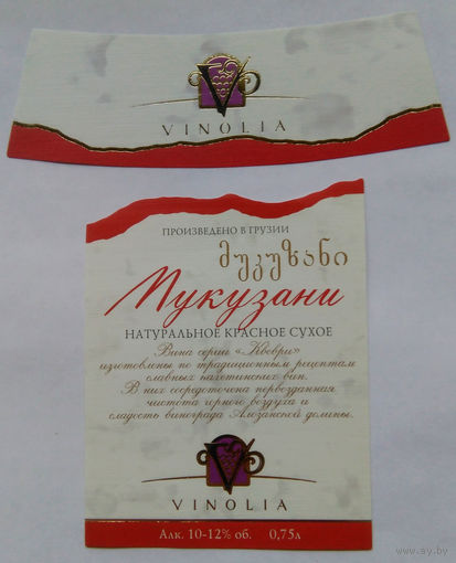 Этикетка. винная.Грузия.2000-2002 год. 0121.