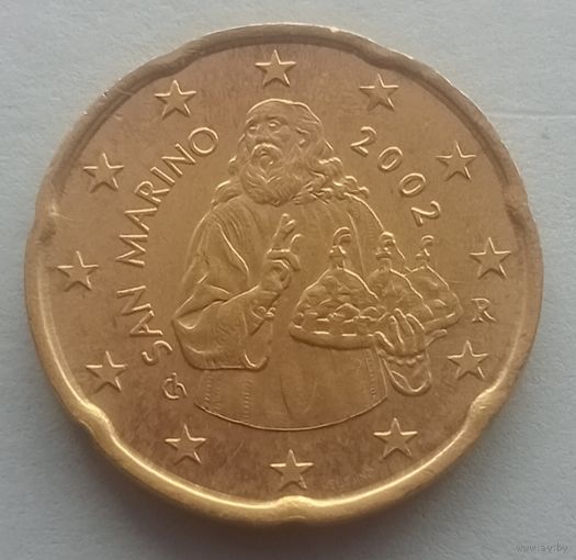 Монета Сан-Марино 20 евроцентов 2002 года