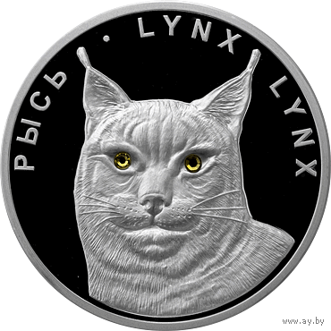 Беларусь 2008 Рысь 20 рублей серебро