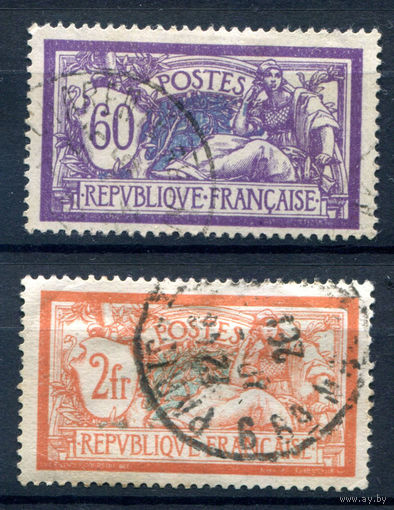 Франция - 1920г. - аллегория - 2 марки - полная серия, гашёные [Mi 138-139]. #2-Fr-57-A-2