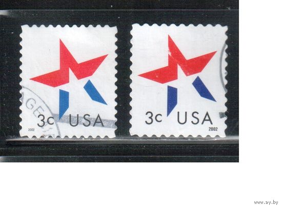 США-2002 (Мих.3582-3583) , гаш. , Стандарт, Звезда(1)