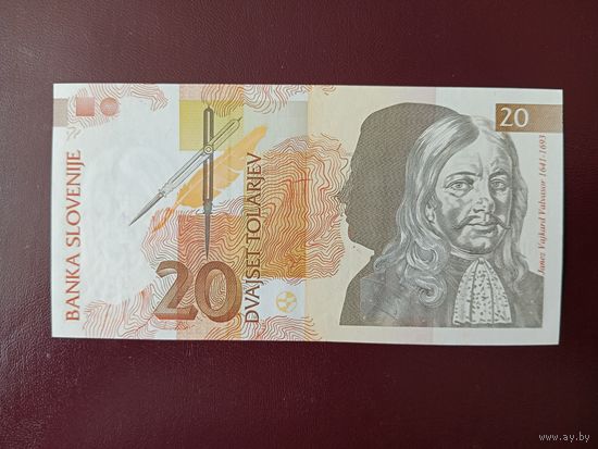 Словения 20 толаров 1992 UNC