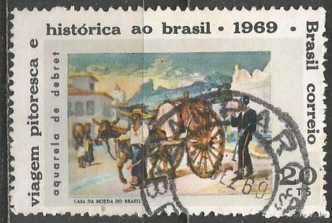 Бразилия. 200 лет со дня рождения Ж.Дебре. Художник. 1969г. Mi#1234.
