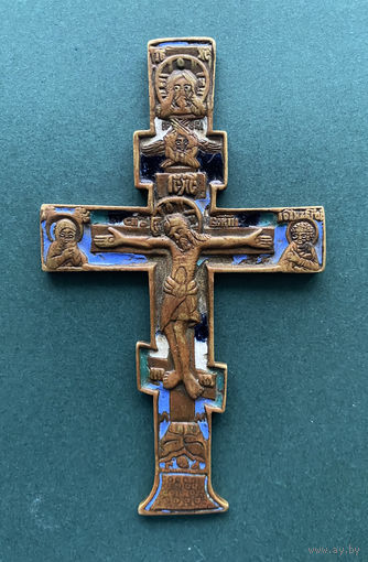 Поморский крест, четыре эмали. 6х10,4 см.