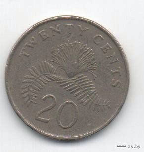 20 центов  1987 Сингапур.