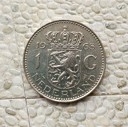 1 гульден 1968 года Нидерланды. Королева Юлиана.