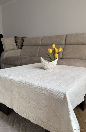 Старинная домотканая скатерть Лен