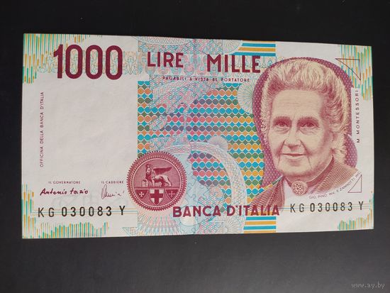 Италия. 1000 лир (образца 1990 года. P114c.)