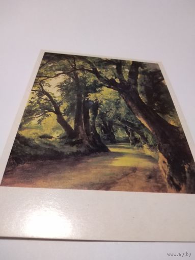 Открытка 1985г. Художник М. Лебедев. Аллея в Альбано.