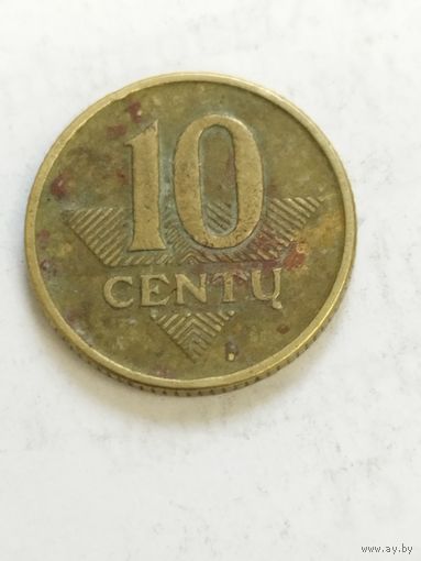 Литва 10 центов 1997