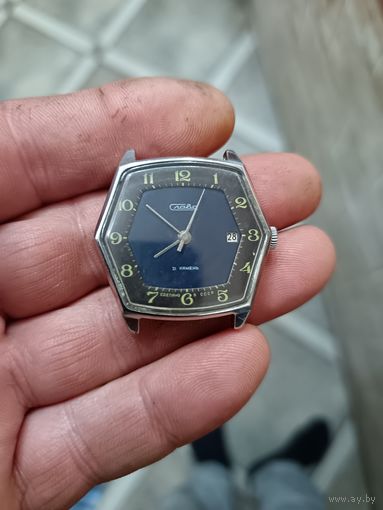 Часы слава знак качества обслужены работают