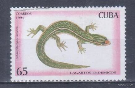 [1071] Куба 1994. Фауна.Ящерица. Гашеная марка. 2