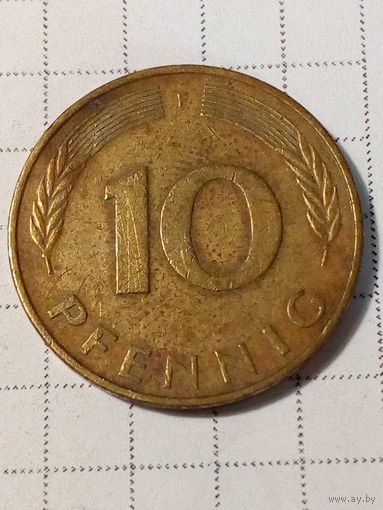 10 пфеннигов ФРГ 1980 Ф год