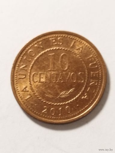 Боливия 10 сентаво 2010