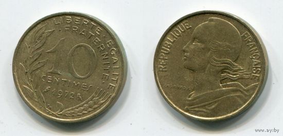 Франция. 10 сантимов (1972)