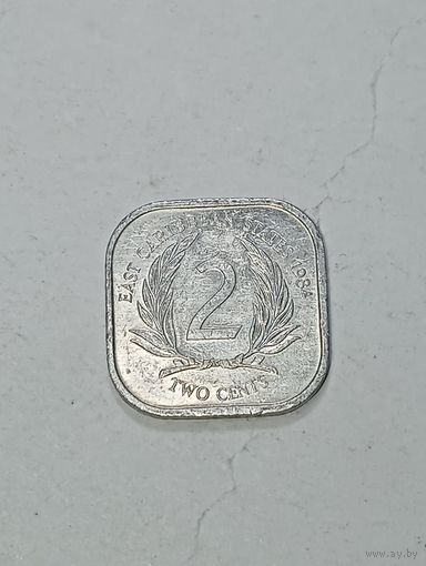 Карибские острова 2 цента 1984 года .