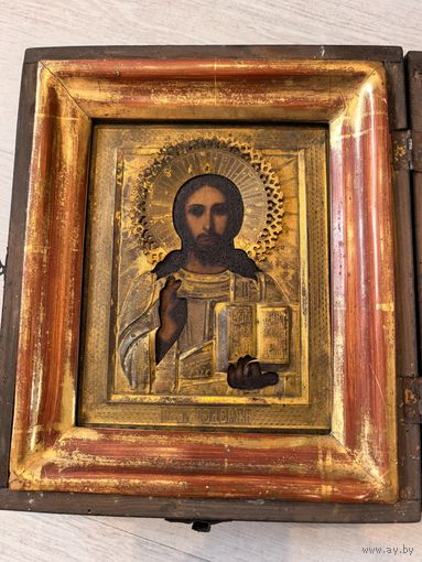 Икона Господь Вседержитель. В киоте.