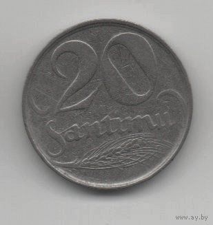 20 сантимов 1922. Латвия