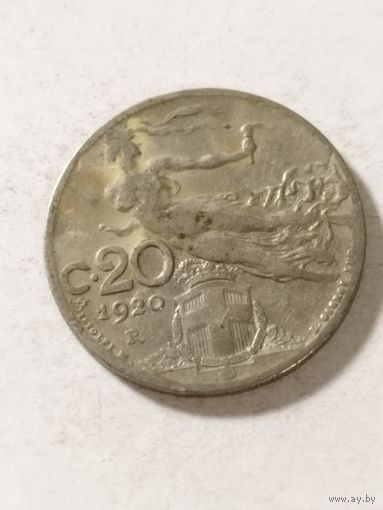 Италия 20 сентизим 1920