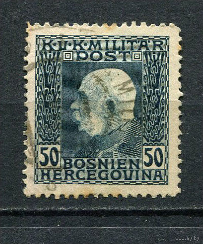 Босния и Герцоговина (Австро-венгерская администрация) - 1912/1914 - Кайзер Франц Иосиф I 50H - [Mi.77] - 1 марка. Гашеная.  (Лот 74CX)