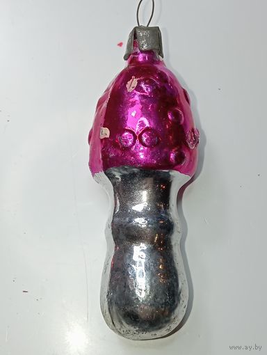 Ёлочная игрушка - Гриб , СССР .