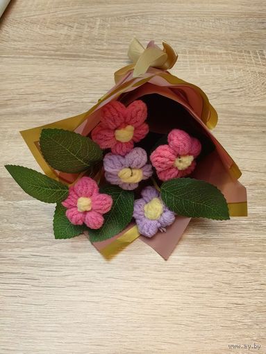 Вязанный букет