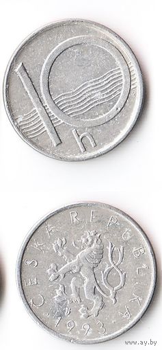 10 геллеров Чехия 1993 года