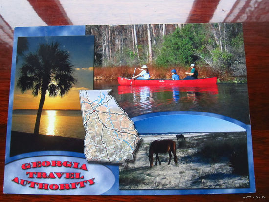 С005-3071 Открытка Georgia Travel Authority США Конец 1990-х – начало 2000-х Чистая