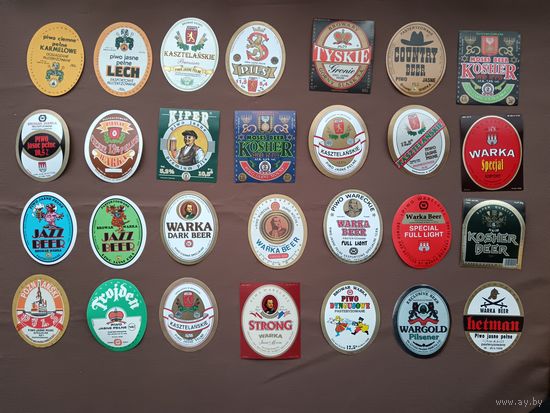 Польские пивные этикетки для креативного ремонта повреждённых обоев, дизайнерских фантазий, интерьера и др. целей, цена за 1 шт., ю-943 (3740)