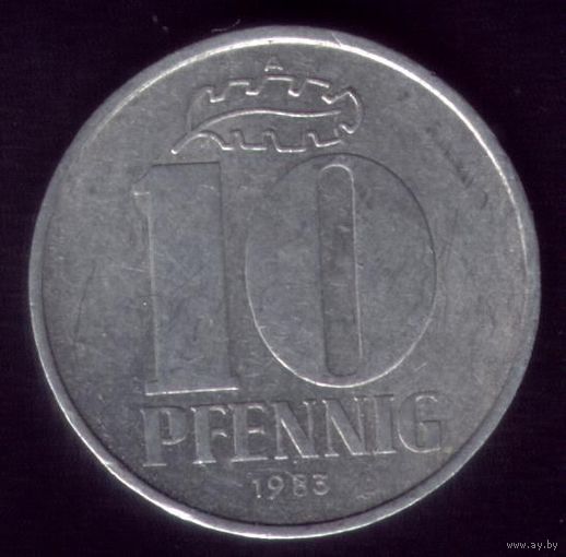 10 пфеннигов 1983 год ГДР 20