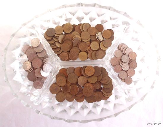 1, 5, 10, 50 копеек 1997-2008 Россия 250 шт одним лотом