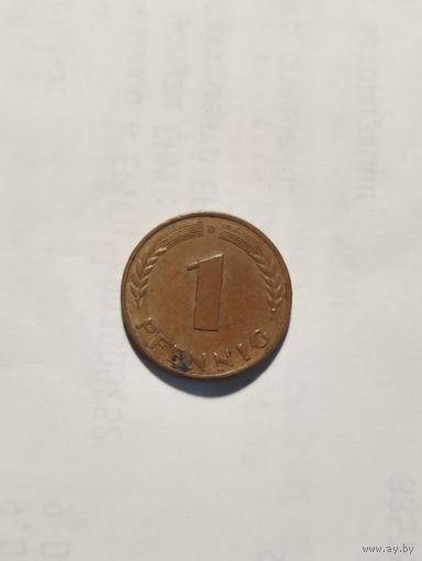 1 пфенниг 1950 г.D Германия