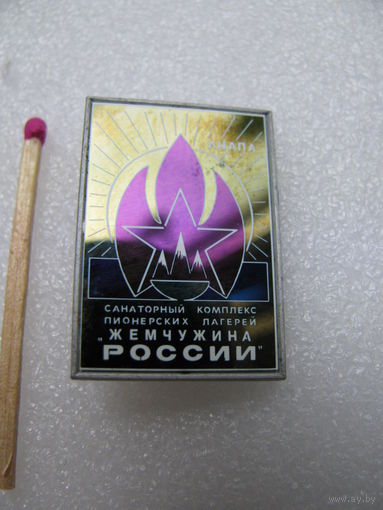 Значок. Санаторный Комплекс пионерских лагерей "Жемчужина России". Анапа (керамическая вставка)