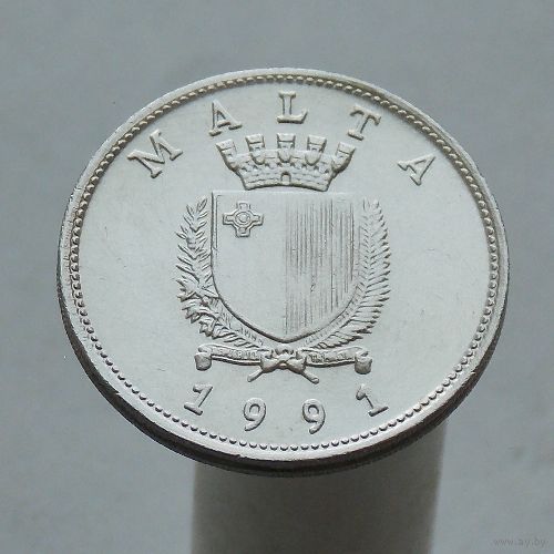 Мальта 25 центов 1991