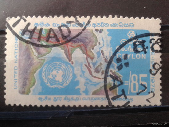 Цейлон 1972 Карта, ООН