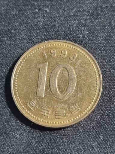 10 вон 1993 Южная Корея