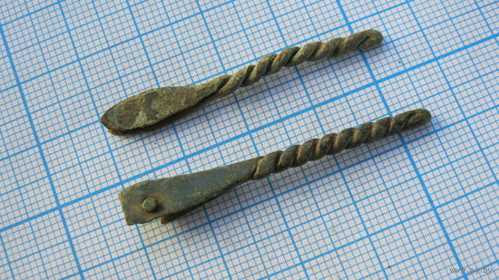 Привески древние. Пара. Бронза, литье.