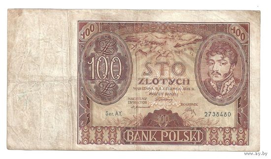 100 злотых 1932 г. Довоенная Польша